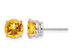 Natural Citrine 2.50 Carat (ctw) Solitaire Post Earrings in 14K White Gold