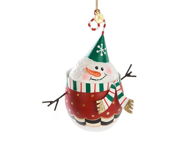MacKenzie-Childs Snowman Ornaments - Set of 3