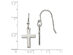 Stainless Steel Polished Cross Earrings