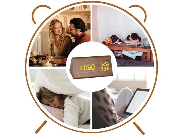 Wood Digital Alarm Clock