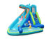 Costway Inflatable Kids Hippo Bounce House Slide Climbing Wall Splash Pool w/ Bag - Blue