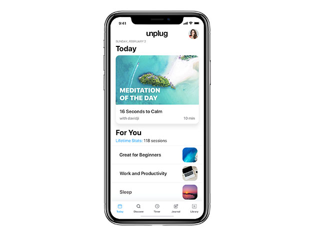 Unplug Meditation App: 1-Yr Subscription