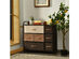 Costway 7-Drawer Dresser Storage 3-Tier Organizer Tower Steel Frame Wooden Top - Cream