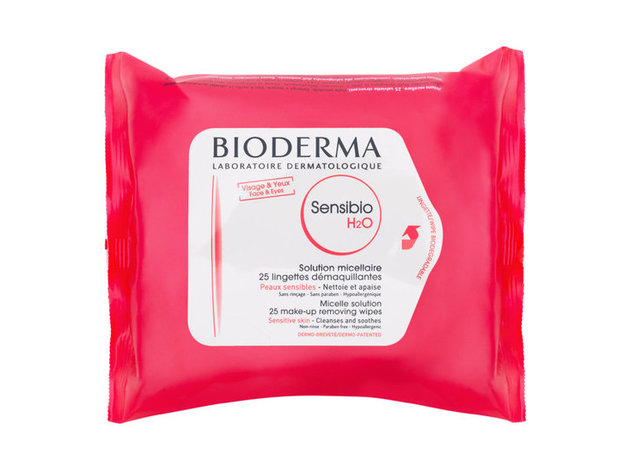 Bioderma Sensibio H2o Micelle Solution Make-up Removing Paraben Free 25 Wipes