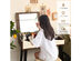 Costway Vanity Table Set with Flip Top Mirror Dressing Makeup Study Padded Stool - Wood,Black,White