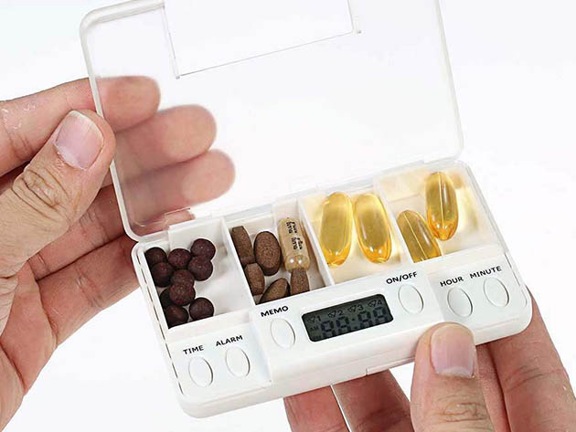 Stack Pill Case Pill Box with Alarm | StackSocial