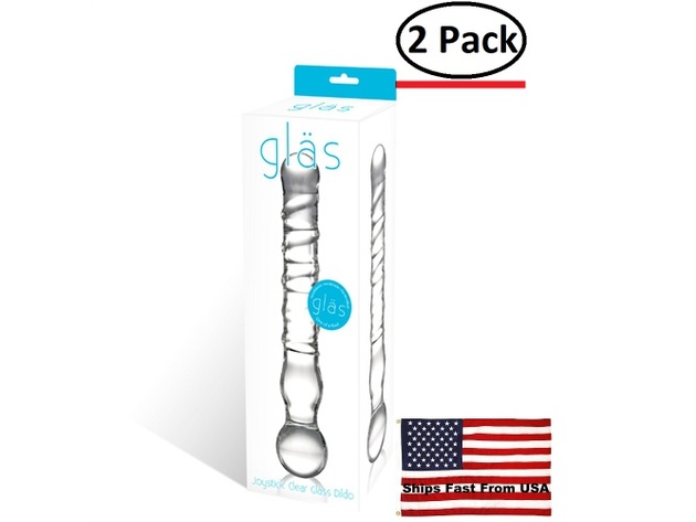 ( 2 Pack ) Joystick Clear Glass Dildo