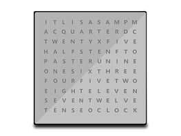 Alphabet Clock (Silver)