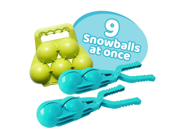 Snowball Maker Snow Toys for Kids, Fun for Family Snowball Fight 14 Pieces Set Sand Beach Winter Penguin Snowman Gift Set - Cold Weather Outdoor Fun