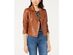 Maison Jules Women's Leather Moto Jacket Brown Size Medium