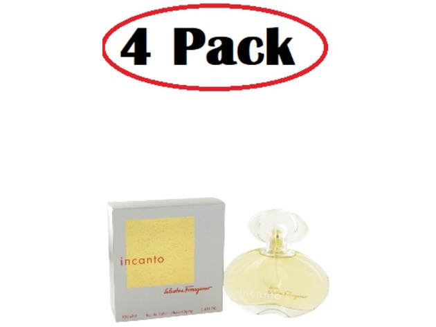 4 Pack of Incanto by Salvatore Ferragamo Eau De Parfum Spray 3.4 oz