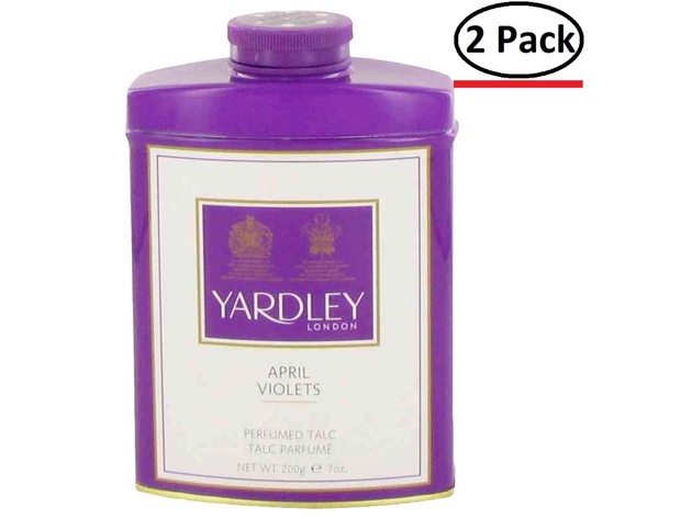 April Violets by Yardley London Talc 7 oz for Women (Package of 2)