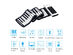 61 Key Electronic Roll Up Piano Keyboard Silicone Rechargeable w/Pedal - White