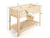COSTWAY Raised Garden Planter Bed Box Stand Wood Elevated Planter w/Shelf 48''x22''x35.5'' - Natural
