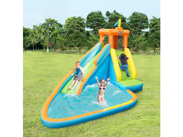 Costway  Kids Bounce House Castle Splash Water Pool Without Blower