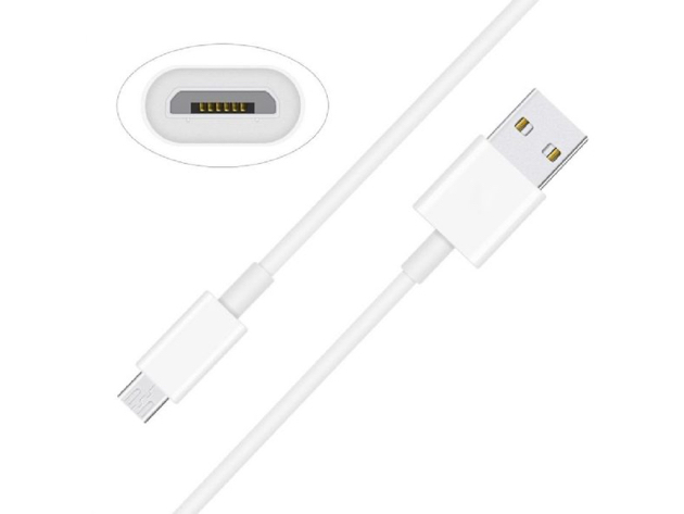 Cellvare Micro USB Data Cable Compatible with Samsung Note 4, S6 Edge, S7 White Bulk Packaging