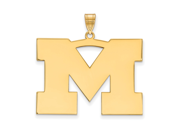 NCAA 14k Yellow Gold U. of Michigan XL Pendant