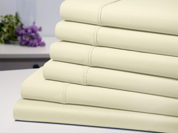 Bamboo Comfort 6 Piece Luxury Sheet Set - Ivory (King) - Product Image