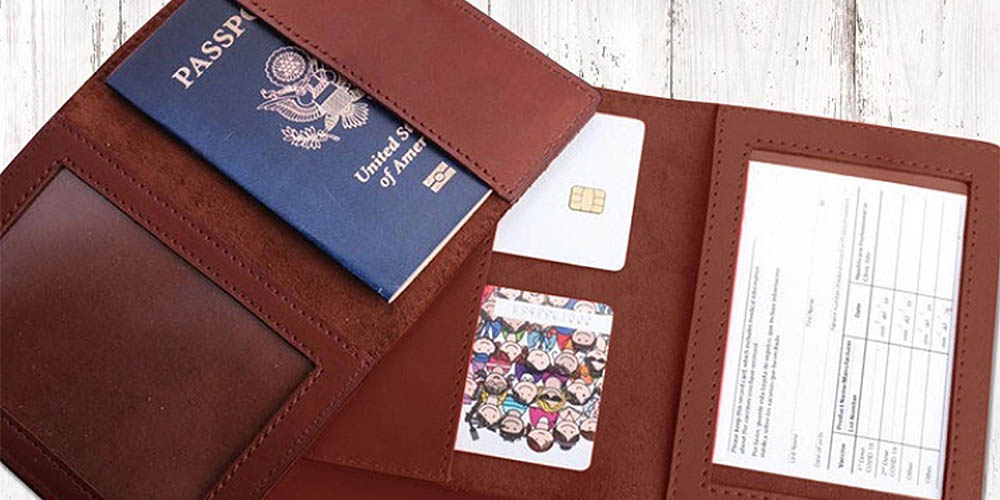 With international travel restrictions loosening, 2021 and the years beyond will be ripe for travel. This cardholder is ideal for fully-vaccinated, prospective jetsetters. Made of a dark chestnut-hued synthetic leather, it’s both durable and functional. It also has an open screen that protects your vaccine card while leaving it on display and even has a spot that allows you to easily access your passport. This is the perfect option if you want to travel with your vaccine card in style.