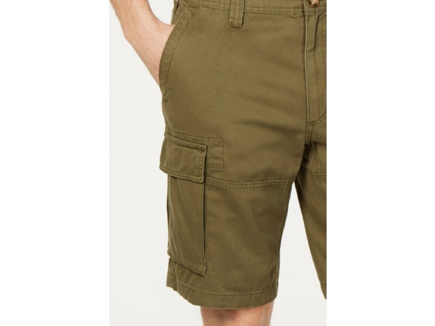 Club Room Men's Summer Olive  Cargo Shorts Olive Size 34