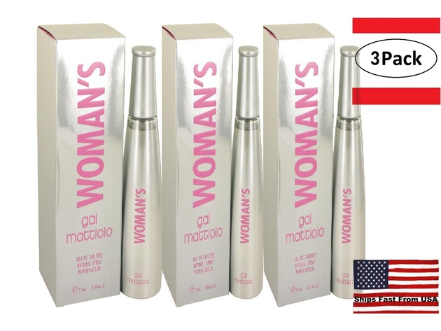 3 Pack Gai Mattiolo Woman's by Gai Mattiolo Eau De Toilette Spray 2.5 oz for Women