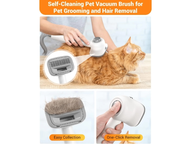 Simple Way Pet Grooming Vacuum, 6 in 1 Dog Grooming Kit (New - Open Box)