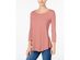 JM Collection Women's Collection Scoop-Neck Top Pink Size X-Large