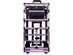 SHANY REBEL NUDE Series Pro Makeup Artists Rolling Train Case - Light Duty Large Clear Trolley Cosmetic Organizer Case - PURPLE