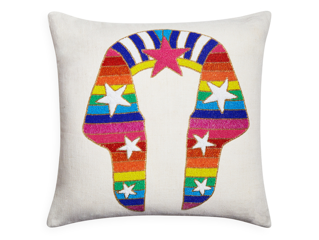 Jonathan Adler Sphinx Beaded Pillow - 20" Square