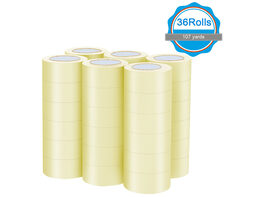 36 Rolls Clear Carton Box Shipping Packing Package Tape 1.9"x110 Yards (330 ft) - Clear