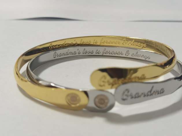 Grandma Bracelets, Engraved Bracelets Grandmas love is forever & always