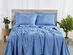 Bamboo 2000 Count 6-Piece Sheet Set with SnugGrip (Blue/Full)