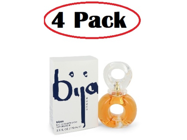 4 Pack of BIJAN by Bijan Eau De Toilette Spray 2.5 oz