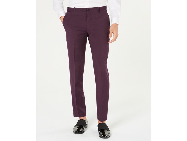 INC International Concepts Men's Slim-Fit Purple Pants Purple Size 33X30