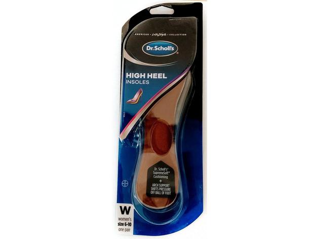 Dr. Scholl's High Heel Insoles Pair with SupremeSoft Cushioning and Arch Support, Women's Size:6-10