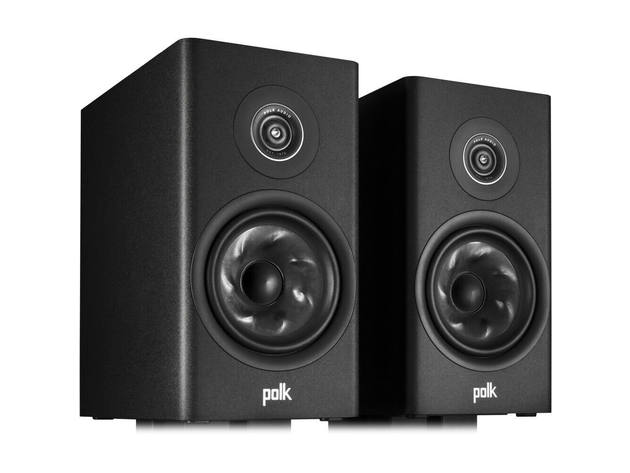 Polk Audio R200BK Reserve R200 Large Bookshelf Speakers (Black, Pair)