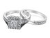 Princess Cut Diamond Engagement Ring & Wedding Band Set 1.50 Carat (ctw) in 14K White Gold - 8.5