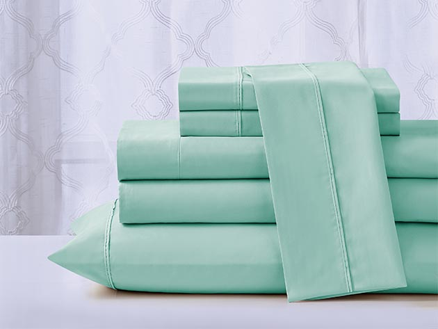 Kathy Ireland 6-Piece CoolMax Sheet Set (Sea Foam/King)