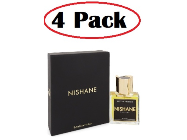 4 Pack of Sultan Vetiver by Nishane Extrait De Parfum Spray 1.7 oz