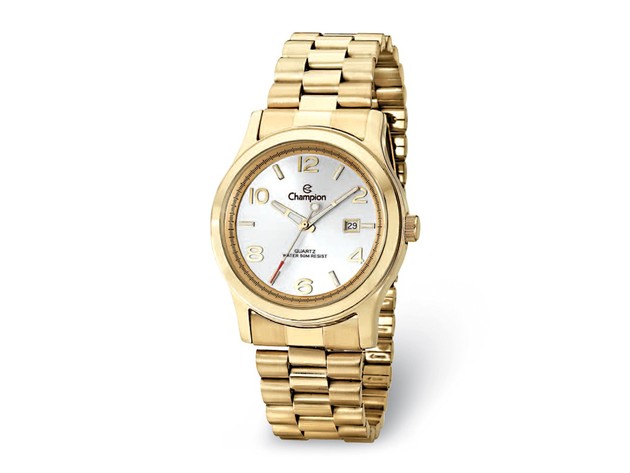 Champion Mens Glamour Gold-tone Silver Dial Watch | StackSocial