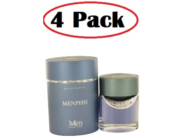 4 Pack of Menphis by Giorgio Monti Eau De Toilette Spray 3.6 oz