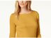 Charter Club Women's Petite Pima Cotton Button-Shoulder Top Yellow Size Extra Large