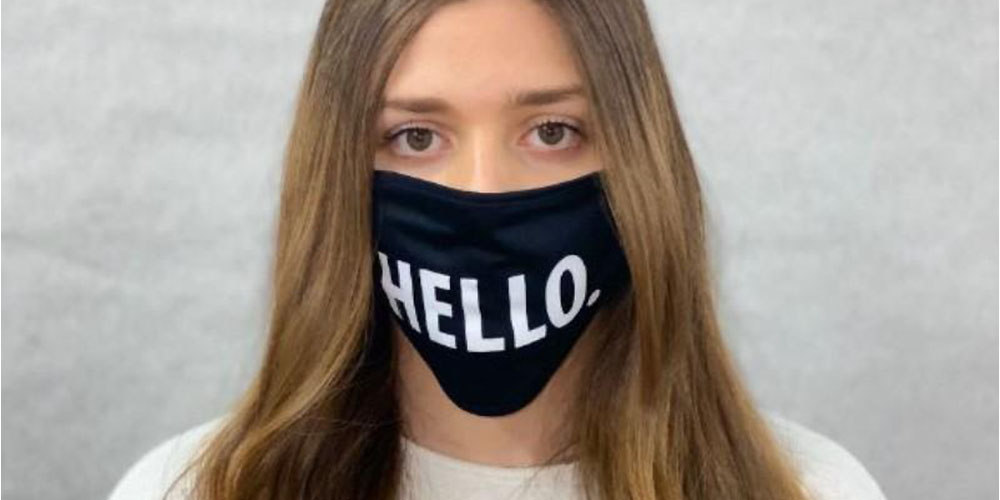 Two-Ply "Hello" Face Masks: 2-Pack