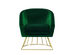 Adalene Velvet Accent Chair (Green/Gold)