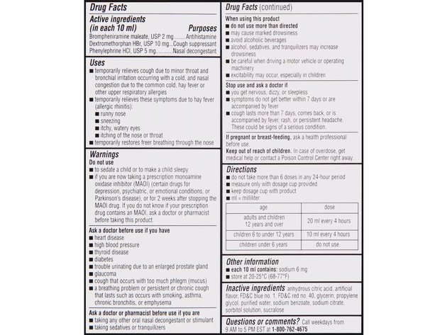 Children’s Dimetapp Cold and Cough Decongestant, Antihistamine, Relieves Stuffy Nose To Restore Freer Breathing Through The Nose, Grape Flavor, 4.0 Ounce