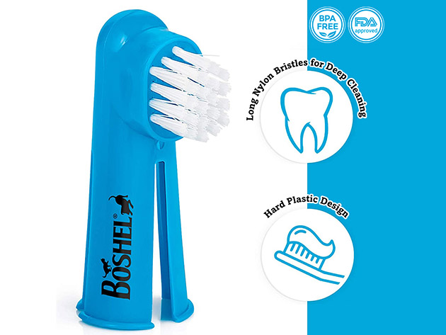 BOSHEL Dog Finger Toothbrush Set