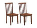 Costway Set of 2 Dining Chair Kitchen Spindle Back Side Chair with Solid Wooden Legs Walnut