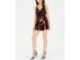 Guess Women's Jamison Belted Sequined Romper Wine Size Small