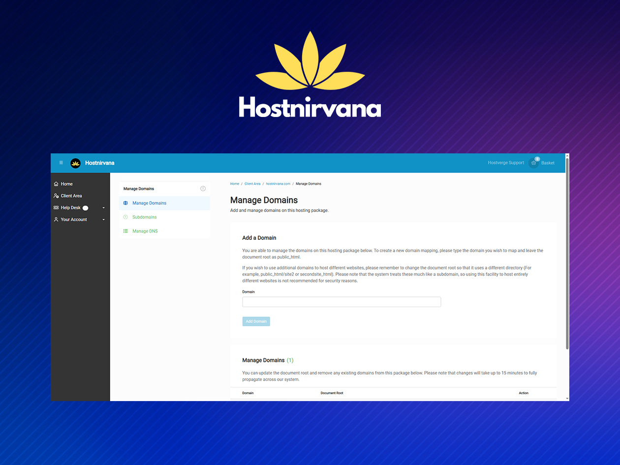 Hostnirvana Website Hosting: Lifetime Subscription
