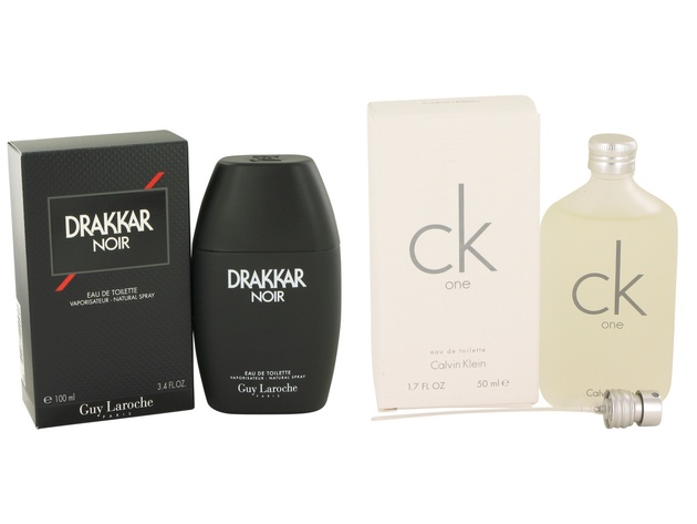Gift set  DRAKKAR NOIR by Guy Laroche EDT Spray 3.4 oz And  CK ONE EDT Pour/Spray (Unisex) 1.7 oz